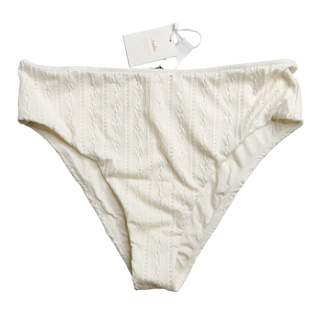 Andie Cream High-Cut Bikini Bottom